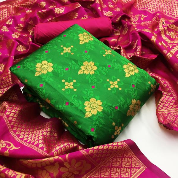 Banarasi Silk Dress 25 Designer Festive Wear Banarasi Silk Dress Materials